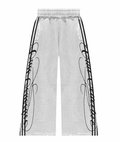 White Signature Cult Collective Cropped Zip Up + Baggy Sweats (PRE ORDER)