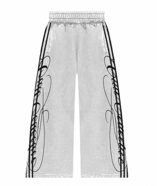 White Signature Cult Collective Baggy Sweatpants (PRE ORDER)